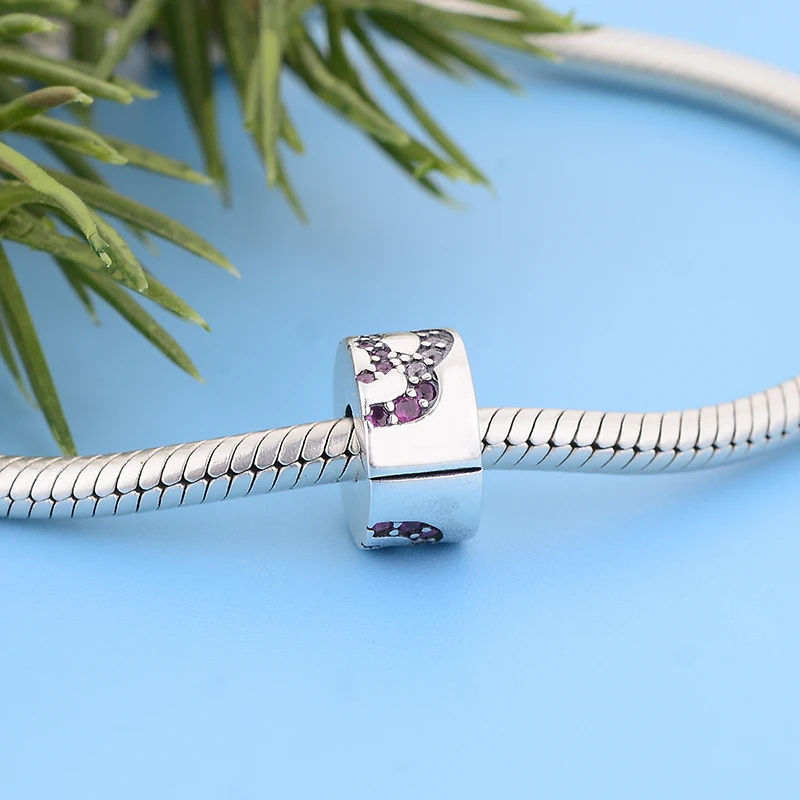 

Fit Original Silver Bracelets Necklaces Chain DIY Jewelry Making Gift 925 Sterling Silver Round Shape Clip Charms Beads