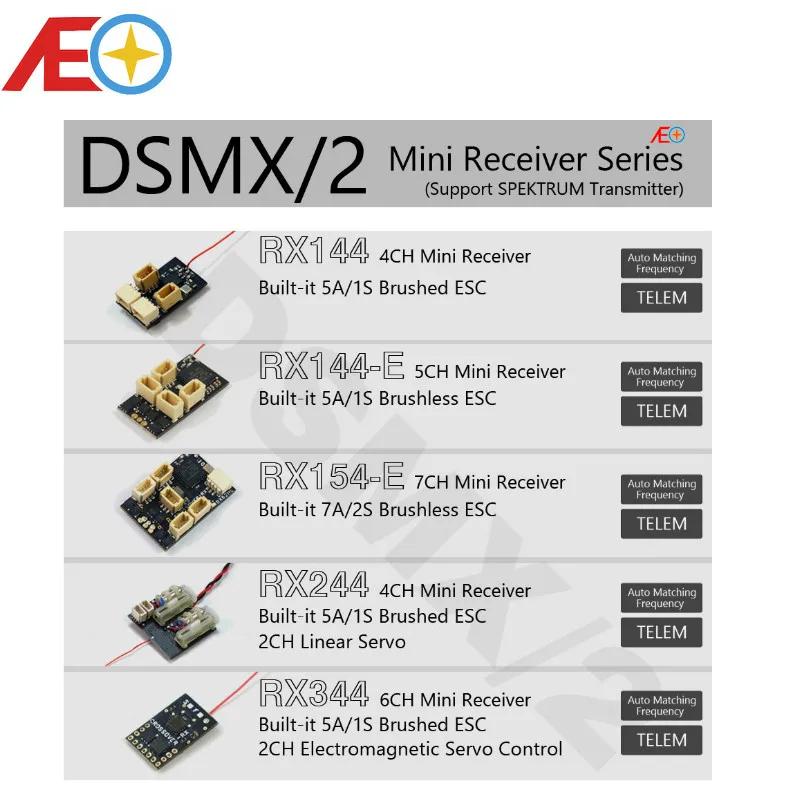 Пульт дистанционного управления Spektrum выберите Micro Mini Receiver RX для вашего