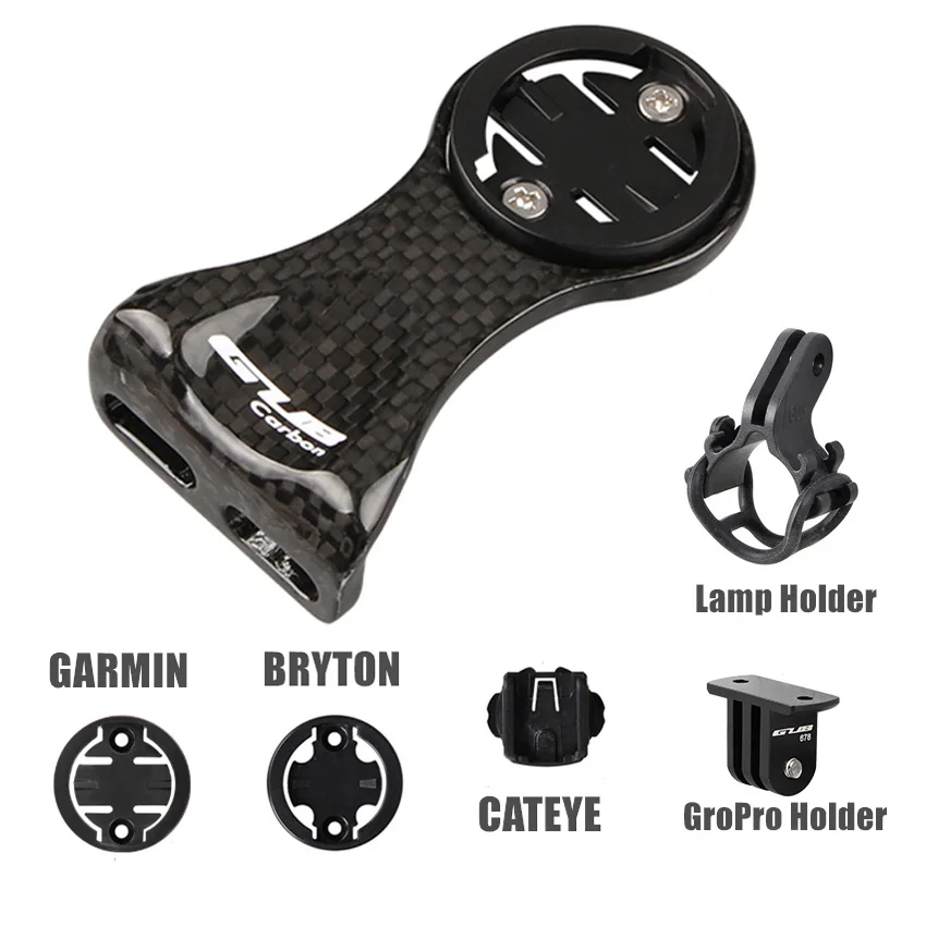 Original Carbon Garmin Bryton Cateye mount for the front bicycle Computer handlebar with Gropro Lamp holder bike Accessories