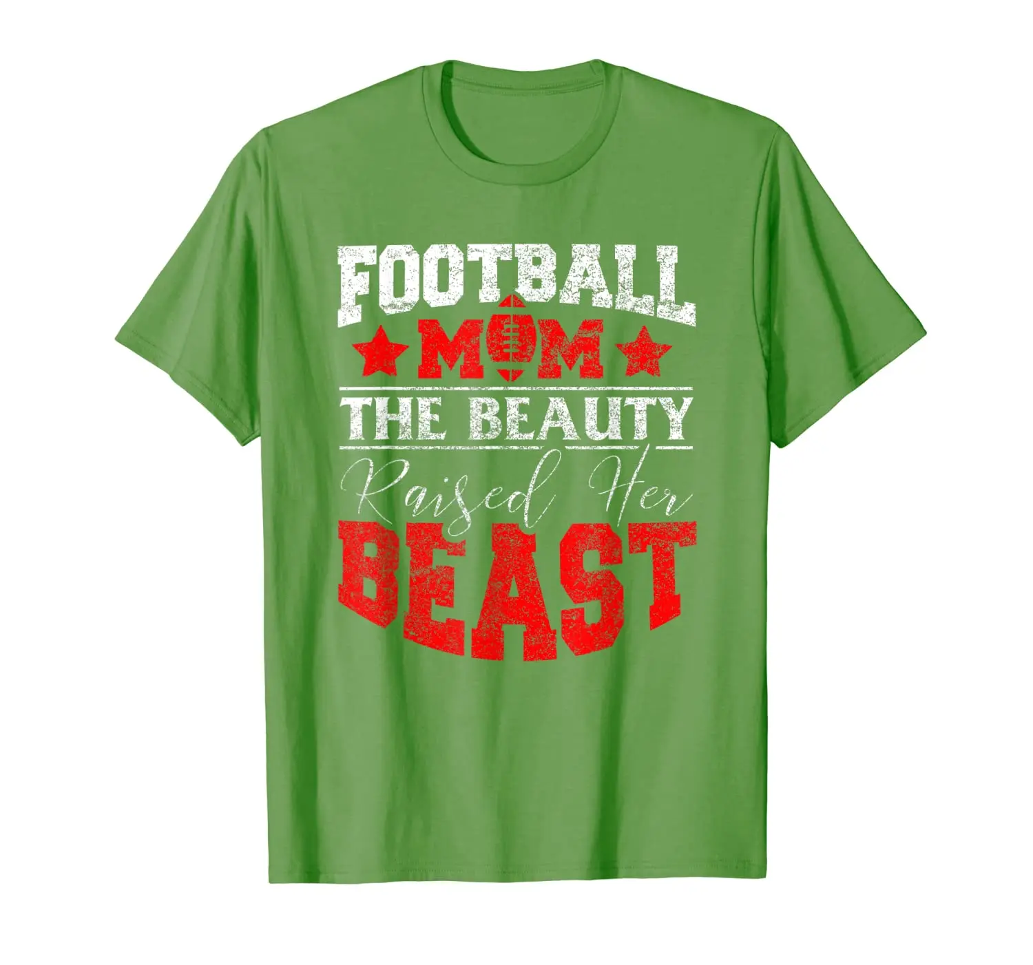 

The Beauty Raised Her Beast Funny Football Mom Shirt gift T-Shirt