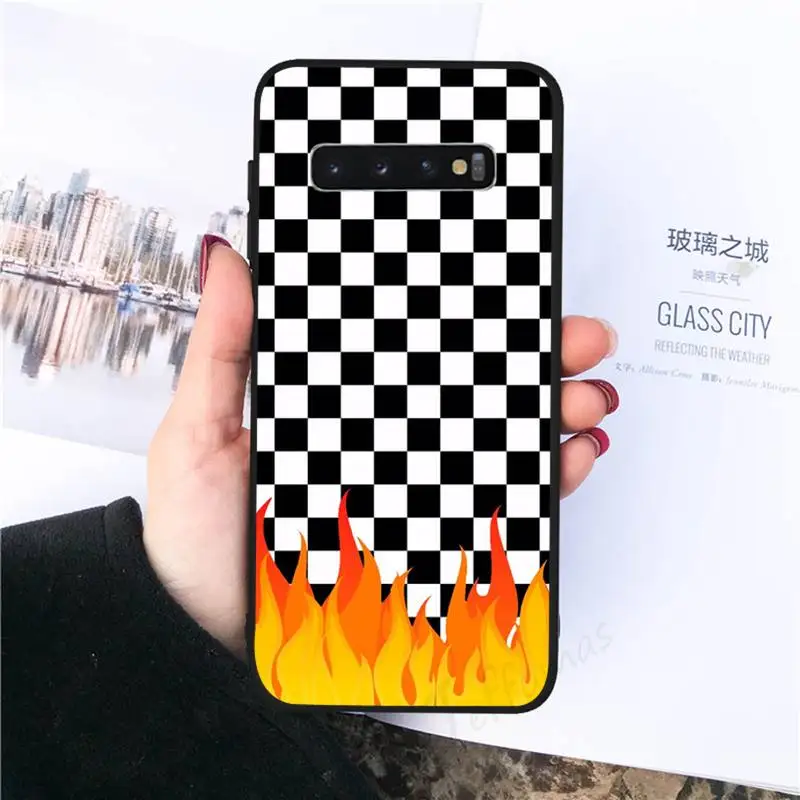 

Stylish colorful flame Phone Case For Samsung galaxy S 7 8 9 10 20 edge A 6 10 20 30 50 51 70 note 10 plus