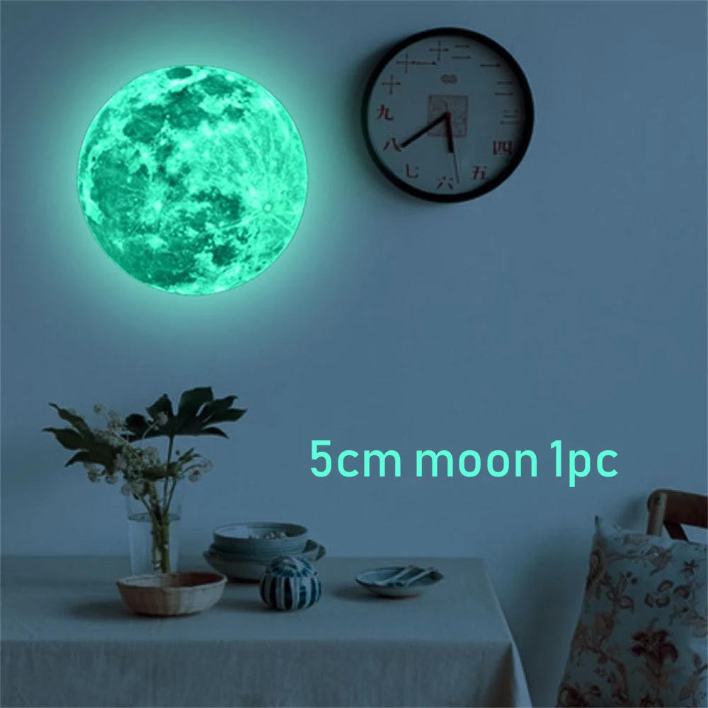 1pcs 100 шт/3D звезды светится в темноте светящиеся наклейки на стену для детской комнаты гостиной настенные наклейки для украшения дома плакат - Цвет: 1pcs