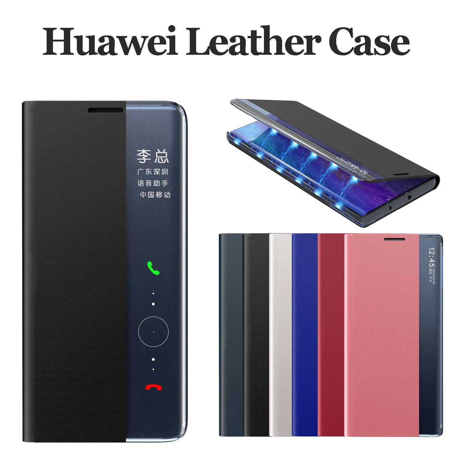 

Leather Case for Huawei P30 P40 Pro Lite Mate 20 Mate40 Pro P SMART 2019 2020 2021 Nove 6 SE Nove 7 I P40 Lite E Cover Holder