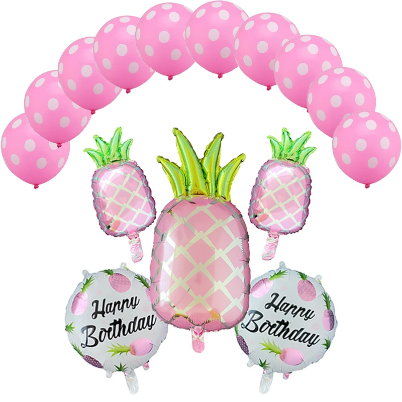 15 шт./компл. фольгированные воздушные шары с авокадо ананасом украшение для