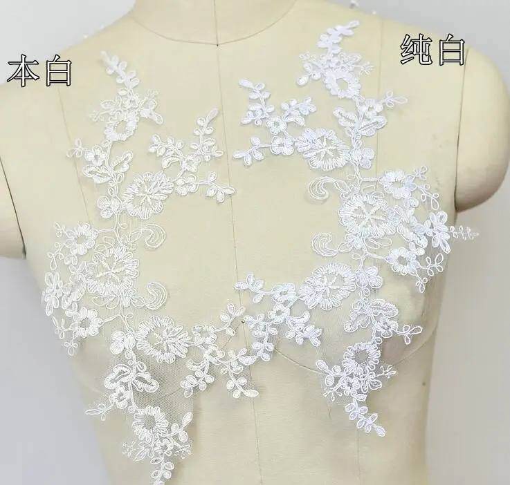 1 пара/2 шт. Кружевная аппликация для платья|lace applique|neckline appliquelace applique neckline |