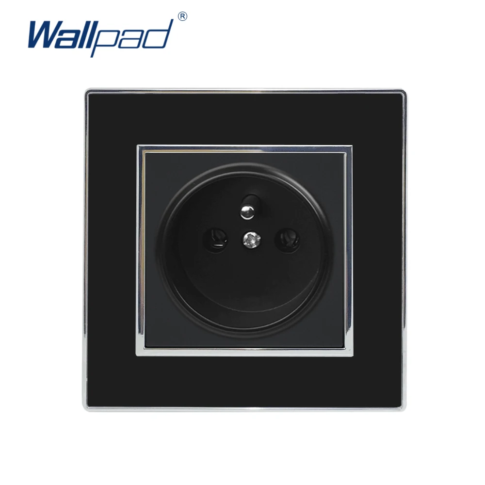 2-контактный ЕС розетка Schuko Wallpad люксовая настенная электрическая Мощность розетка зеркальный акриловый чехол-Панель EU Стандартный 16A AC 110~ 250V