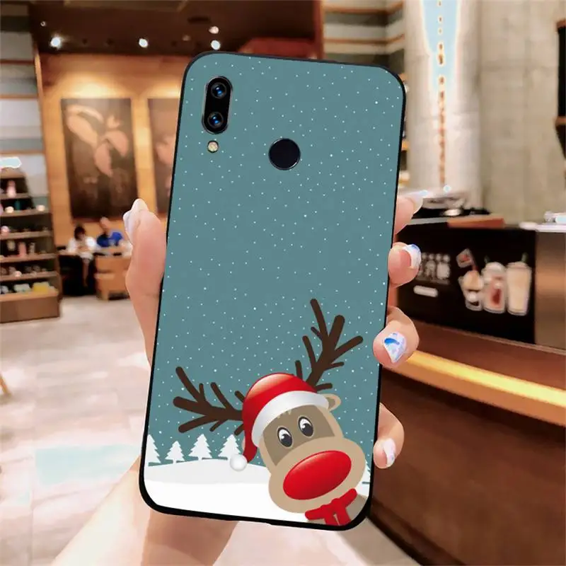 

Merry Christmas Elk cartoon Phone Case For Xiaomi Redmi note 7 8 9 t k30 max3 9 s 10 pro lite