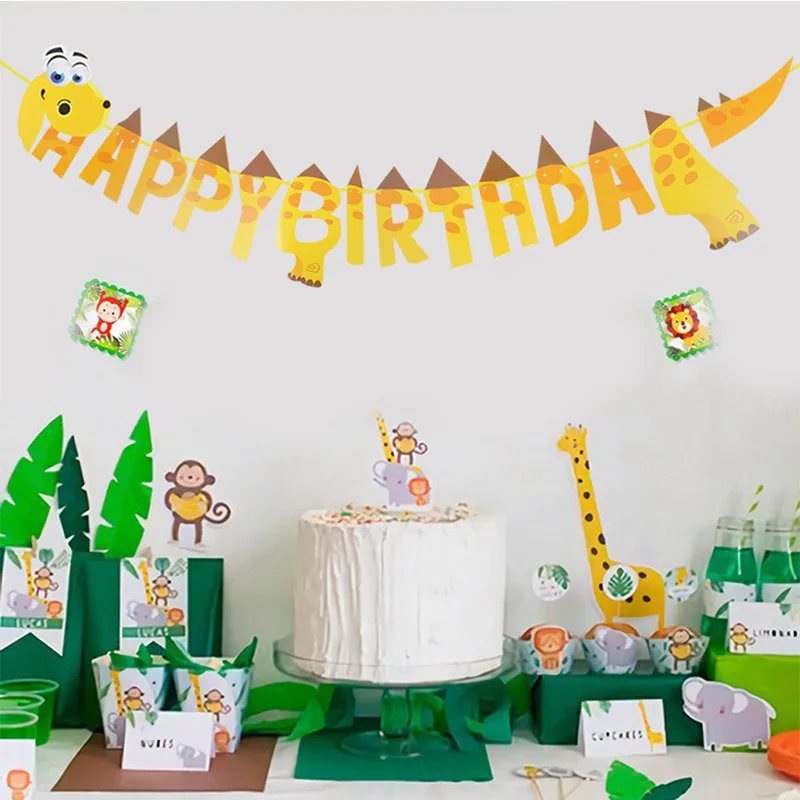 Счастливый День рождения баннер с надписью животное Русалка Праздничная