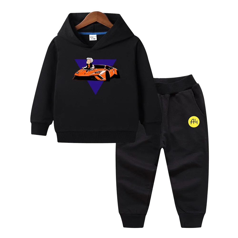 Merch-Sudadera con capucha A4 Gelik Lamba para ni&ntilde;o y ni&ntilde;a, ropa informal de calidad, c&oacute;moda, 100% algod&oacute;n-4