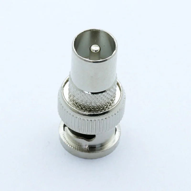 

100pcs/lot BNC Male to PAL TV Male Connector BNC Male plug to IEC PAL DVB-T Male Plug Straight Coaxial Connector for CCTV Camera