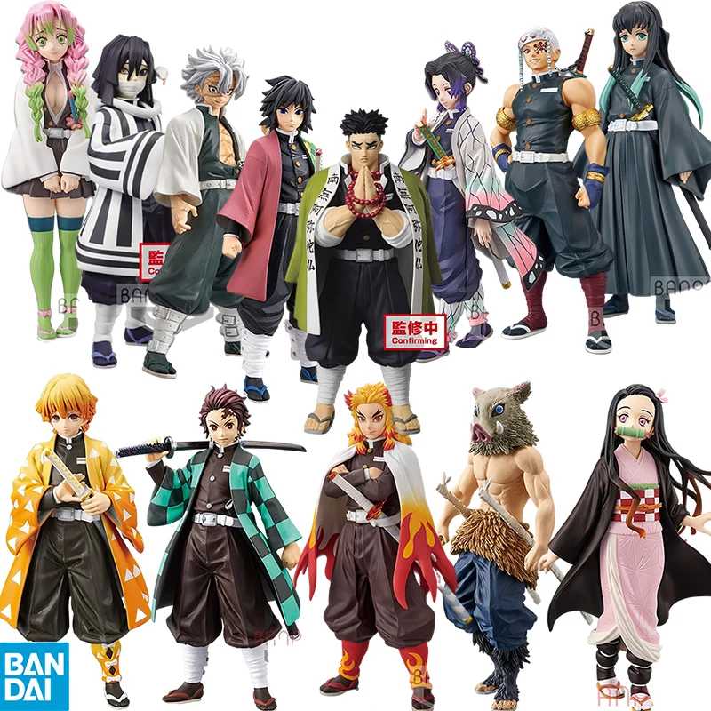 

Фигурки из аниме «рассекающий демонов», ПВХ экшн-фигурки камадо, танджиро, незуко, ренгоку, куколу, шинобу, бандай, Коллекционная модель, игр...