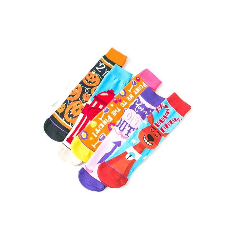 

Winter Different Bright Color Cotton Cartoon Animal Socks Funny Womens Socks