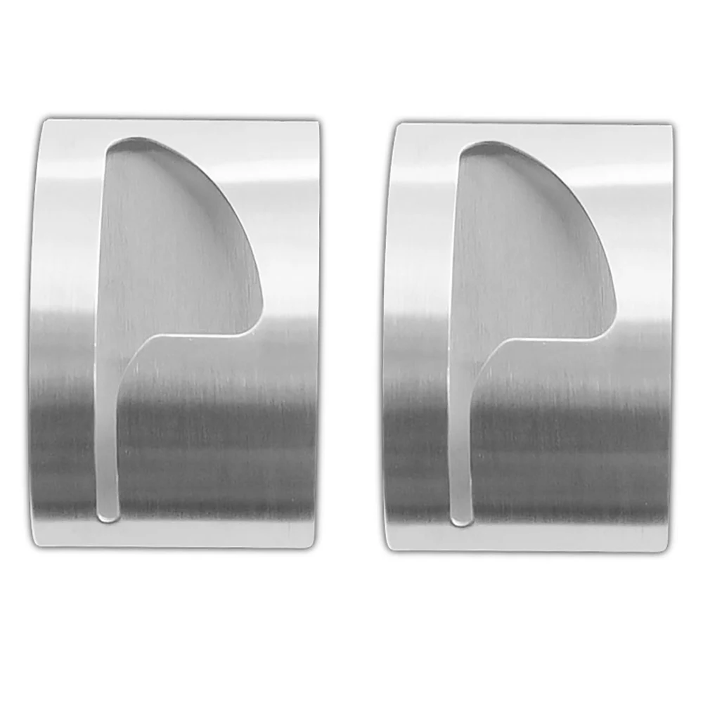 

1PC Self-Adhesive Suction Wall Anti-Fall Clip Household Bathroom Stainless Steel Towel Clip Towel Holder Clip Shower Semicircle