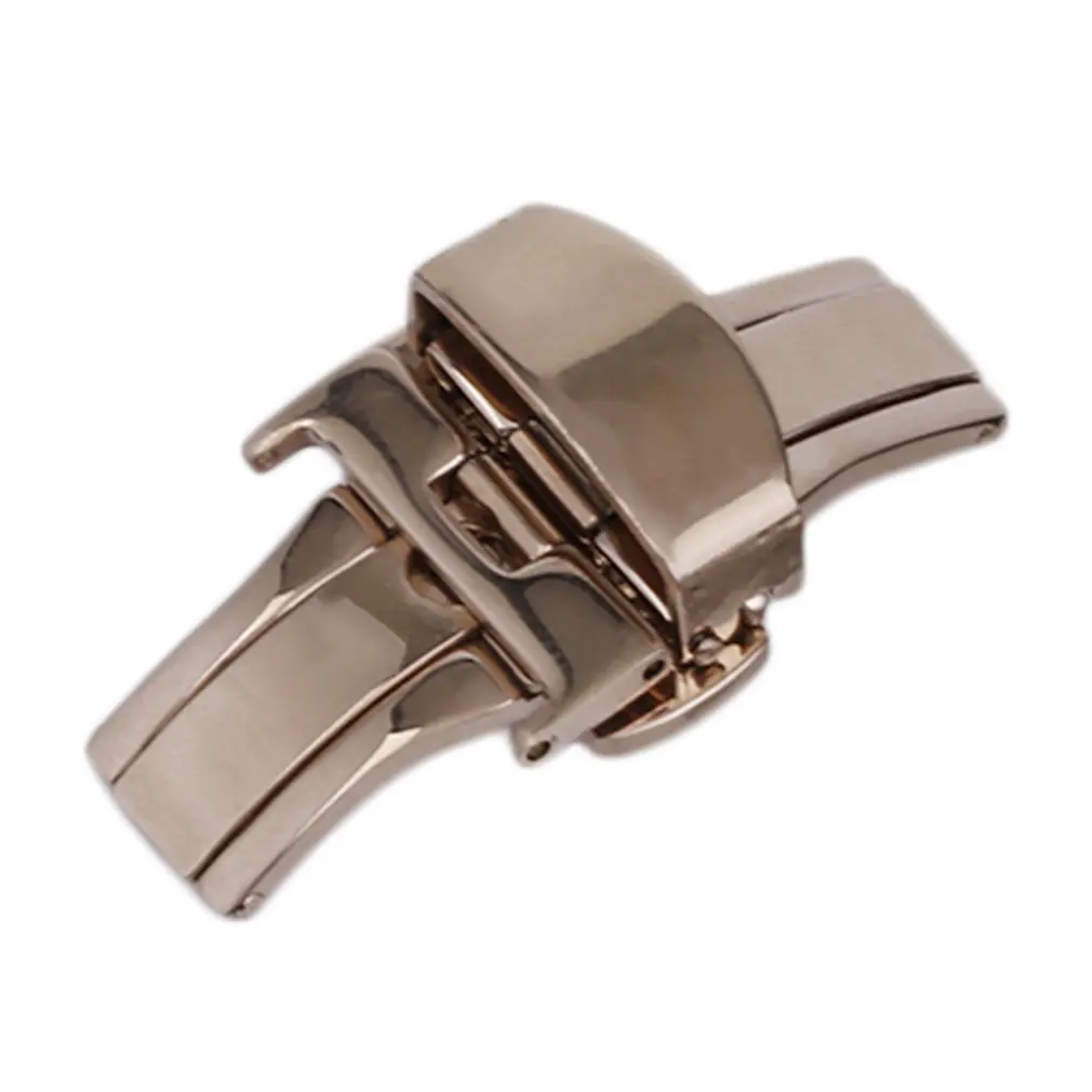 Прочная двойная Складная бабочка из нержавеющей стали застежка для часов