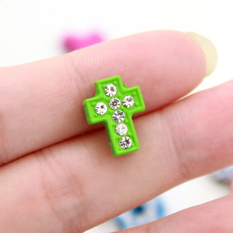 10 шт./лот оптовая продажа 8 мм смешанный стиль красочные слайд амулеты со стразами