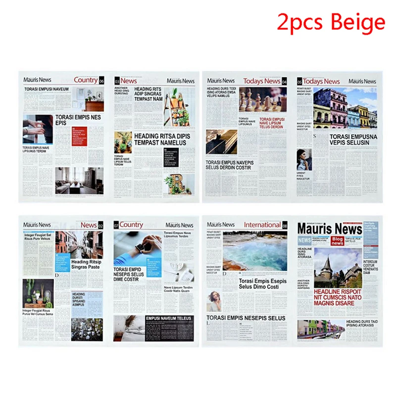 2 шт. Ретро английское издание старые газеты цветок оберточной бумаги для