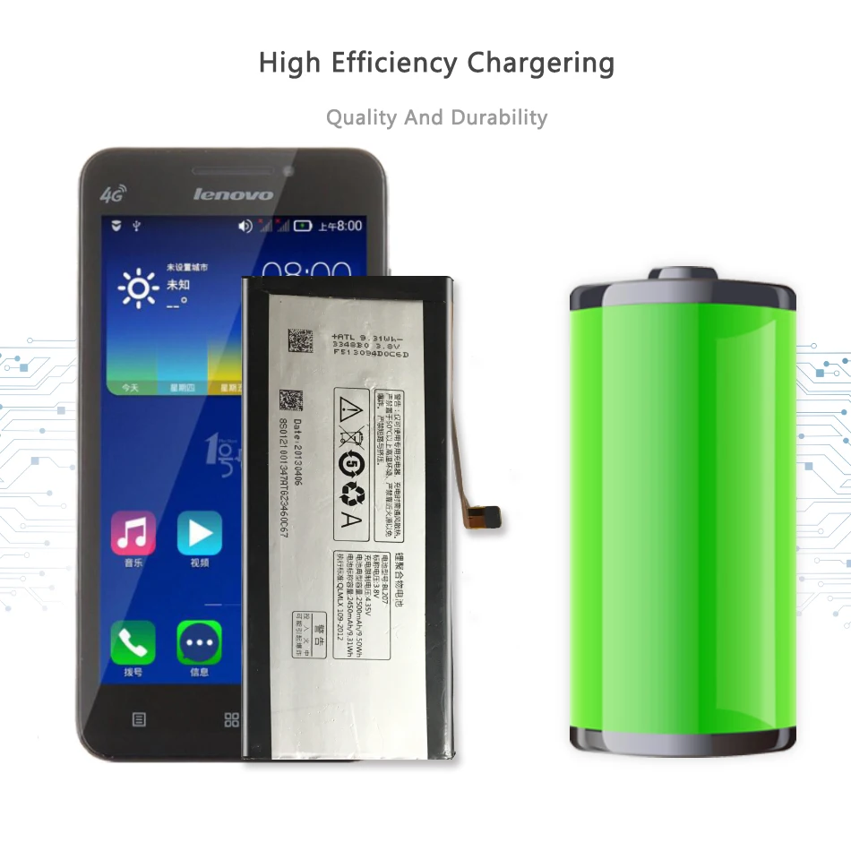 

BL207 / BL 207 Battery 2500mAh For Lenovo K900 / K-900 / K100 Battery