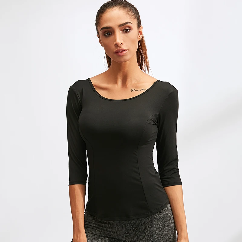 Женская спортивная рубашка Fanceey бесшовный топ для йоги фитнеса тренажерного зала