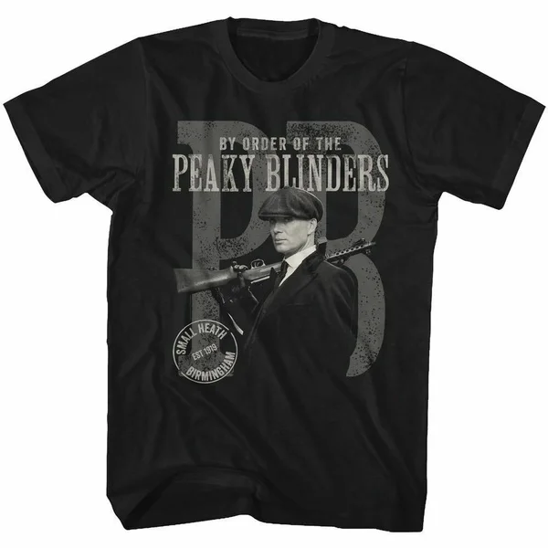 

Peaky Blinders T-SHIRT TV SHOW NEW Mens Official STAMPED Black Cotton SM - 5XL