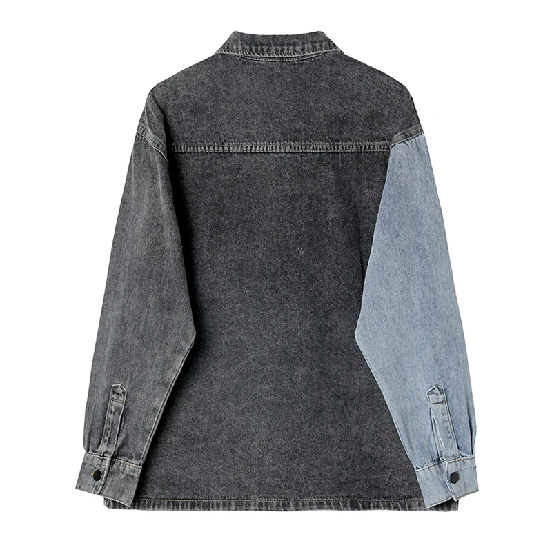 Женская джинсовая куртка в стиле бойфренд Свободная Повседневная большого