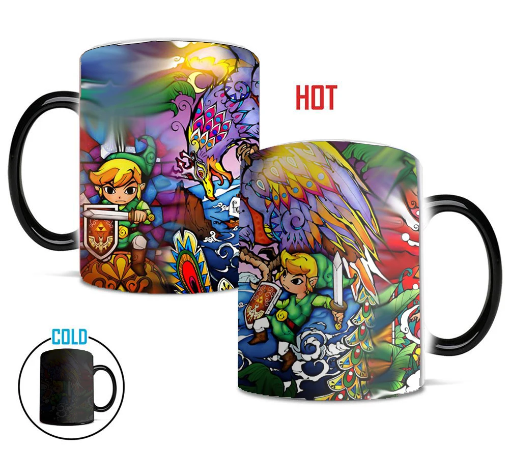 

Zelda breath of the wild coffee mug 11oz heat sensitive milk Mugs Color Changing Mug best christmas gift mug