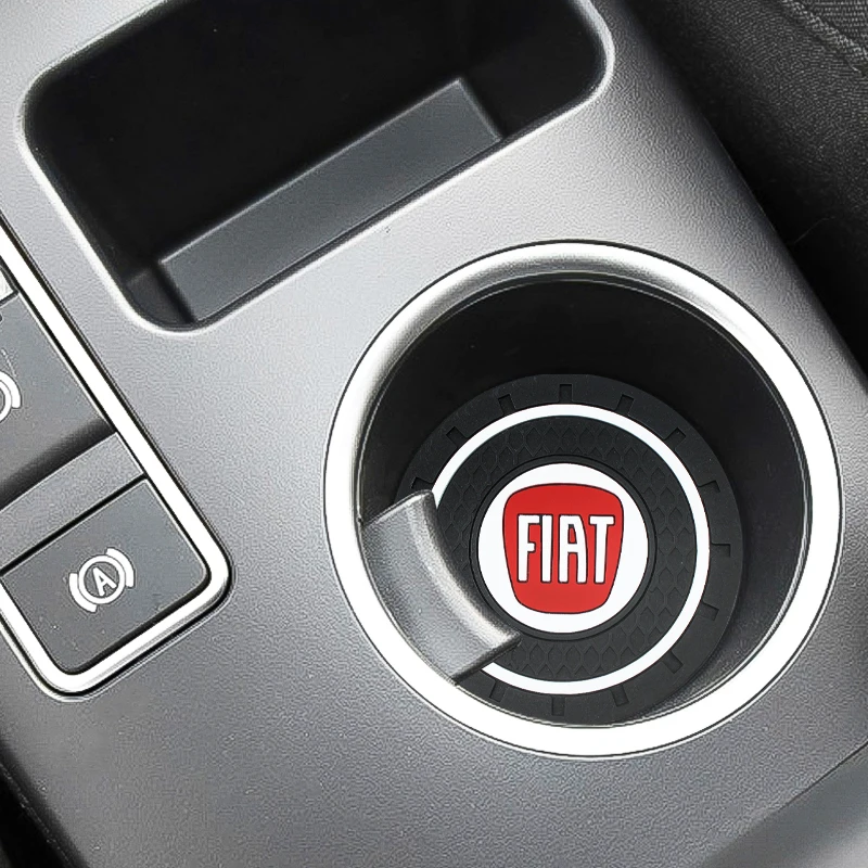Car Cup Holder Non-slip Mat for Fiat Panda Bravo Punto Croma 500 595 - Auto Interior Decoration and Styling Accessories [1/2PCS] image 2