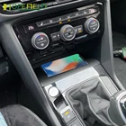 Автомобильное беспроводное зарядное устройство для Volkswagen taos 2021 tiguan MK2 Tharu 2018, зарядная плата для iphone 12 qi, быстрая зарядка