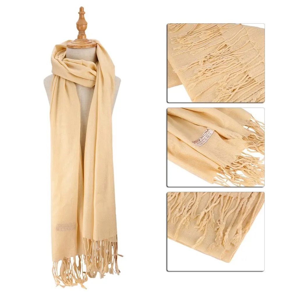 Oversize Scarves 170 x 73 cm Simple Warm Blanket Unisex Solid Wrap Cashmere Scarf Shawl Pashmina For Women Men Autumn Winter |