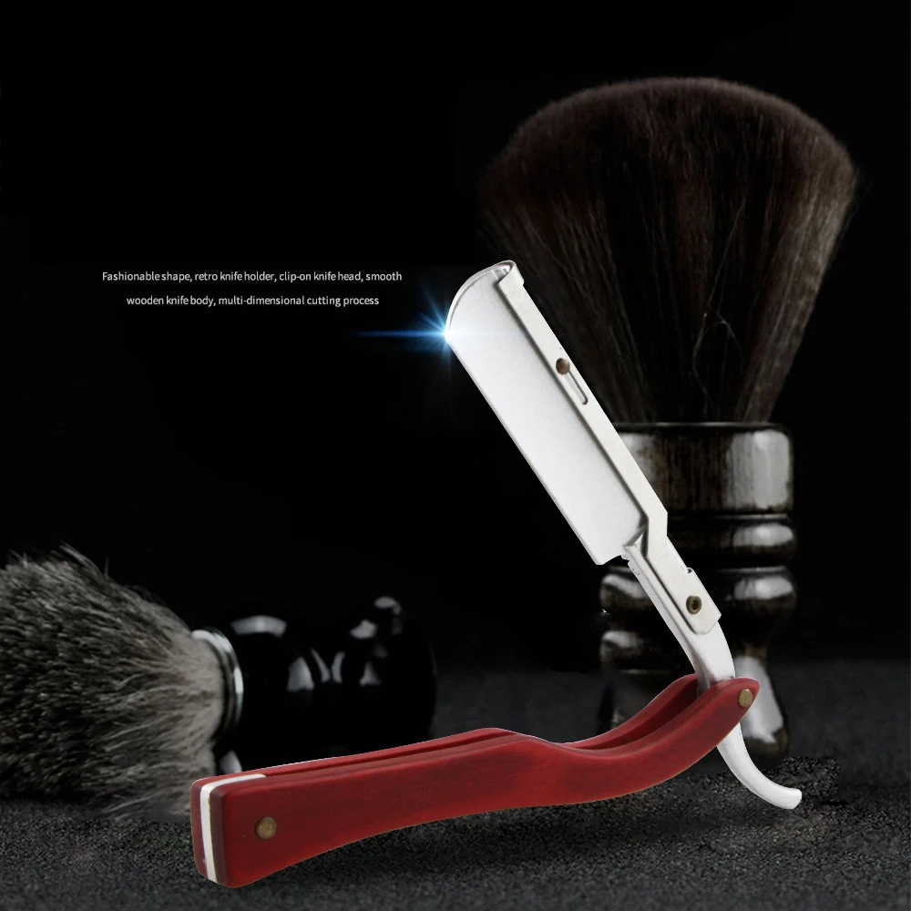 

Мужские инструменты для бритья, прямая ручная бритва, искусственная бритва, держатель для прямой бритвы из нержавеющей стали