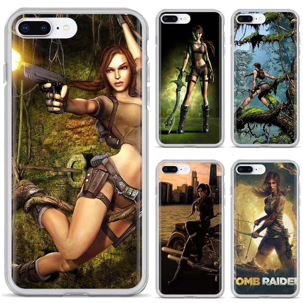 

For iPhone iPod Touch 11 12 Pro 4 4S 5 5S SE 5C 6 6S 7 8 X XR XS Plus Max 2020 Soft Skin Case Lara Croft Tomb Raider game Print