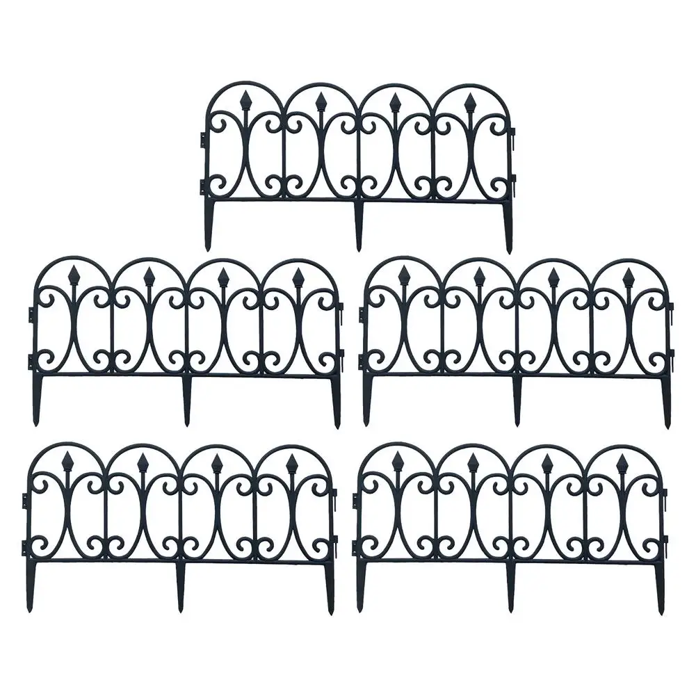 

5pcs Splicable And Detachable Plastic Fence, Garden Outdoor Pastoral Fence, Wedding Decoration Fence, Garden Fence Small Fence
