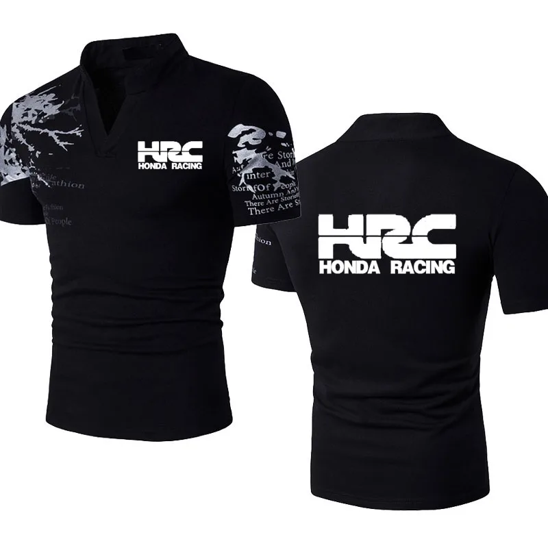 

Casual Color contrast printing Men's T-shirt top HRC car logo printing Summer high quality cotton The New Harajuku Men's T-shirt