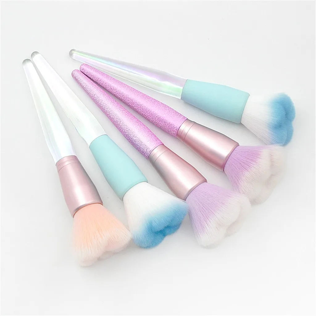Мощная кисть для румян макияж профессиональная одноцветная пластиковая ручка