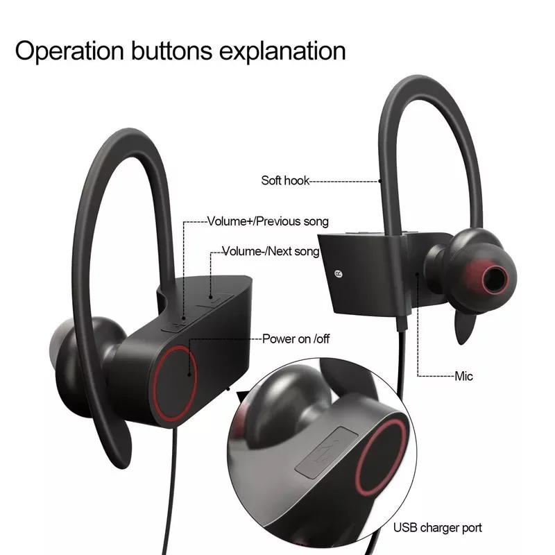 Водонепроницаемая Bluetooth-гарнитура с шумоподавлением и двойным микрофоном |