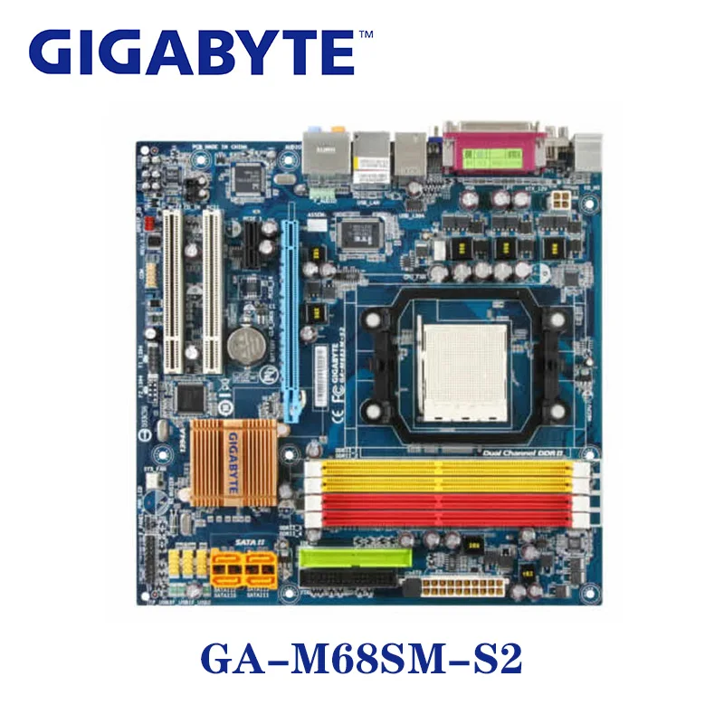 Socket AM2 для NVIDIA GeForce 7025 Gigabyte GA M68SM S2 материнская плата DDR2 8 Гб системная MicroATX