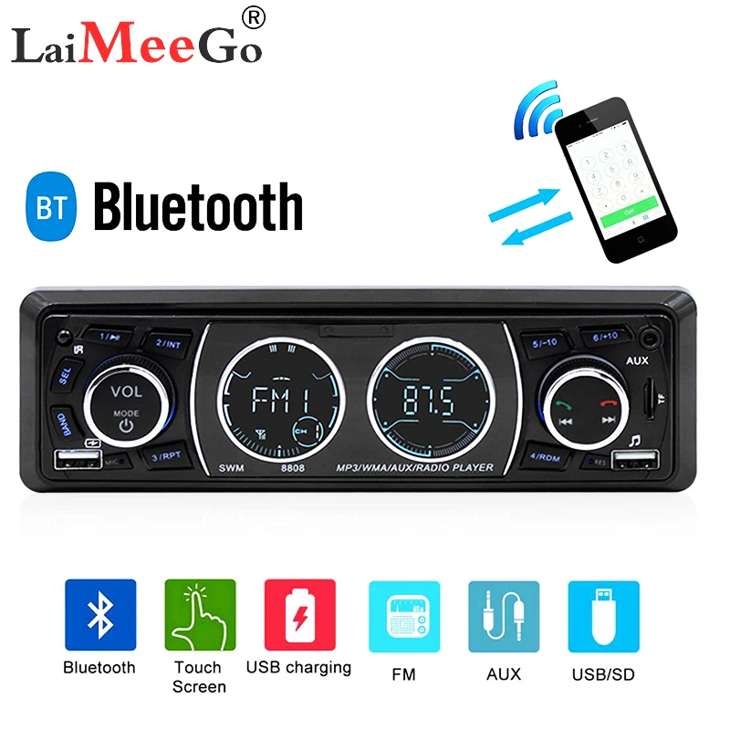 Автомобильный мультимедийный плеер с Bluetooth радио 1 din oto teypleri mp3 Авторадио FM | Автомобильные радиоприемники -4000379305730