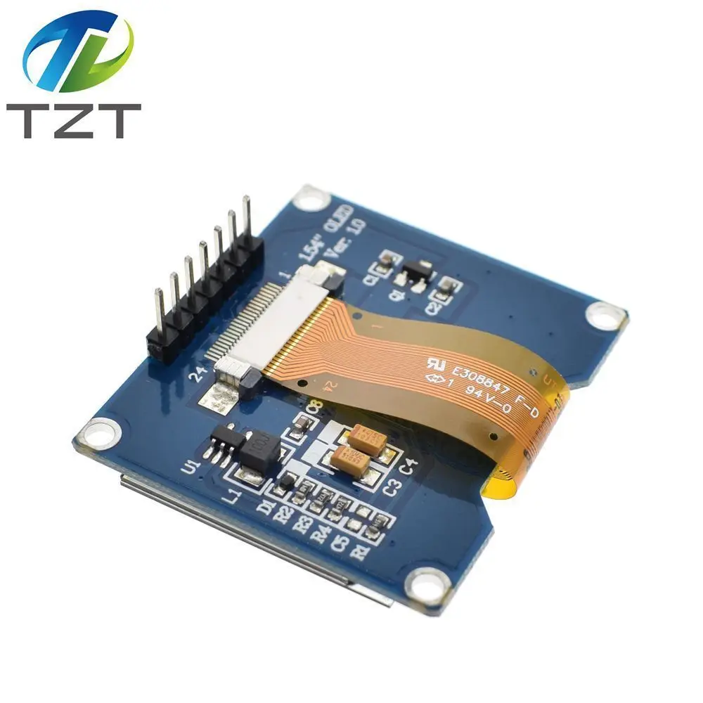 TZT 1 шт. 1,54 дюймов 7PIN белый синий OLED экран модуль SSD1309 Привод IC совместимый для SSD1306 SPI интерфейс 128*64