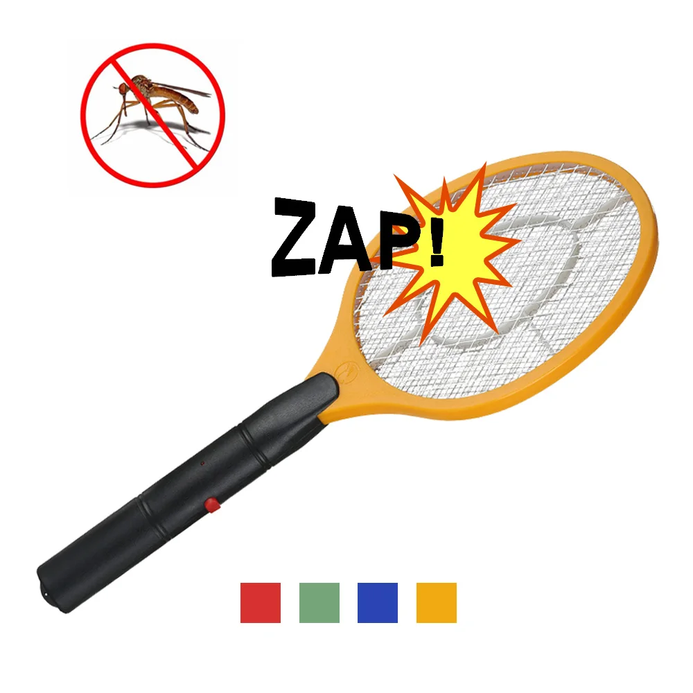 

Operated Hand Racket Electric Mosquito Swatter Insect Home Garden Bug Fly Mosquito Zapper Swatter Killer Pest Reject Dropship