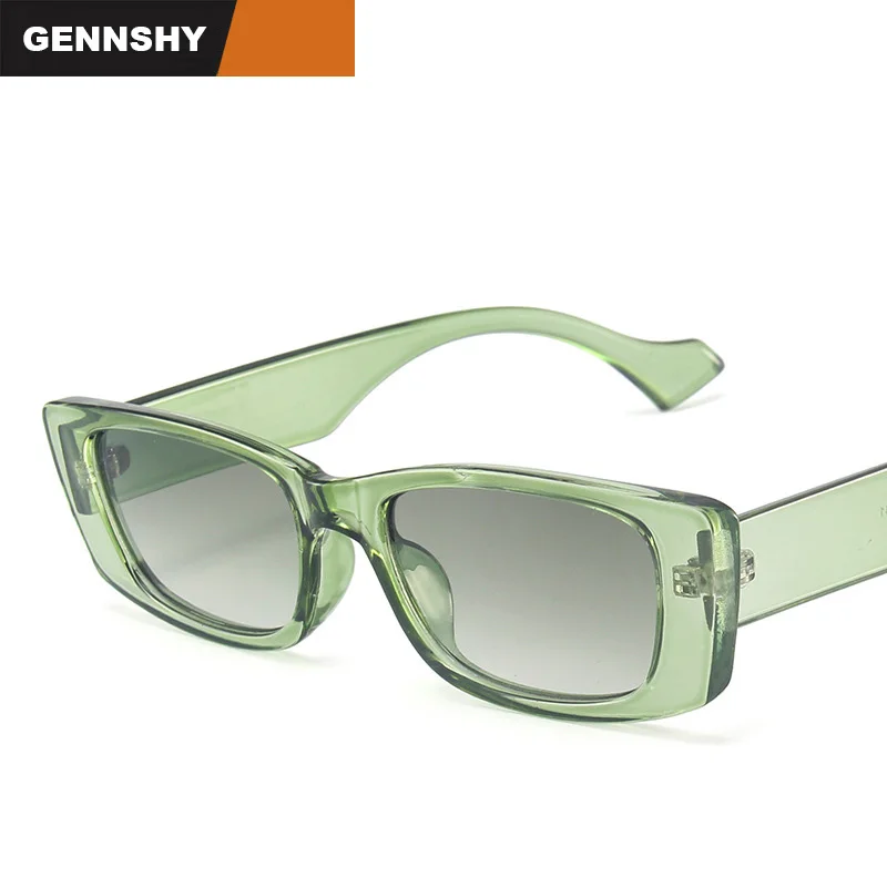

2021 Newest Square Sunglasses Women Men Retro Small Sunglasses Vintage Brand Design Eyeglasses Transparent Green Sunglasses