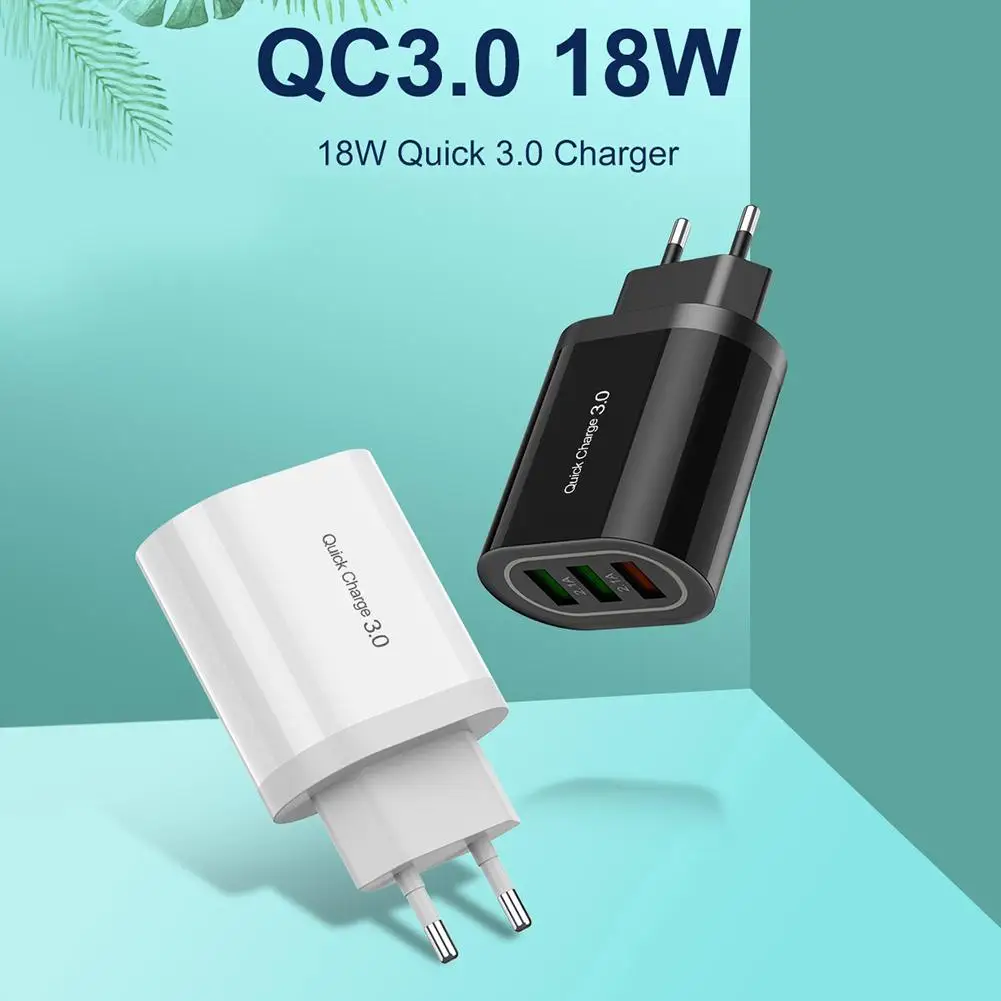 18 Вт QC3.0 зарядное устройство 3 USB быстрая зарядка мобильный телефон Беспроводное