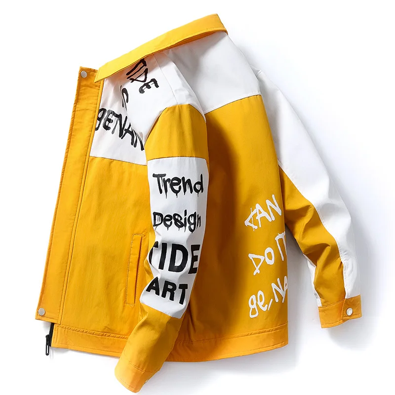 Модная тонкая ветровка верхняя одежда осенняя Высококачественная Мужская с