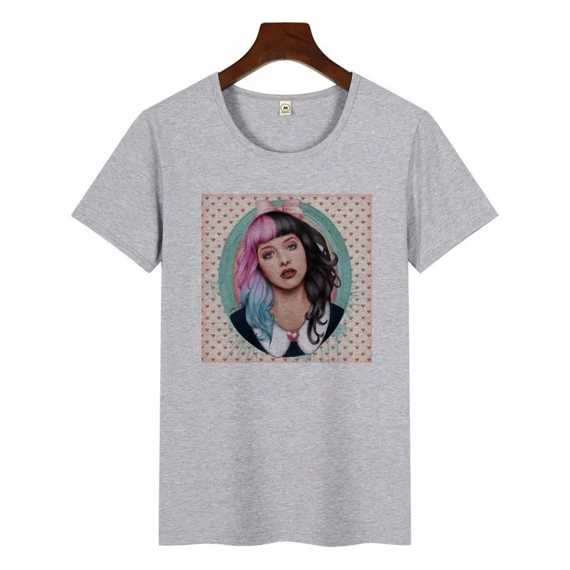 p1411C-grey Cry Baby, Мелани Мартинес, модные топы, футболки, футболка, Женская Повседневная футболка с круглым вырезом, забавная, Harajuku, эстетическая женская футболка - Цвет: p1411C-grey