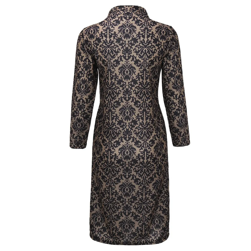 Женское Модное Элегантное прямое платье в богемном стиле длиной до колена с