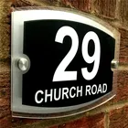 Номер для дома Numebr, табличка с номером на дверь, акриловый стеклянный эффект