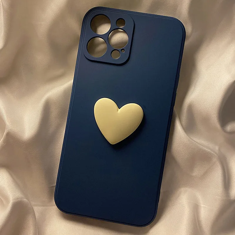 

Simple Three-dimensional Love Full Package Anti-fall Silicone Mobile hone Case For Oneplus 9 9Pro 9R 8 8Pro 8T 7 7Pro Shell