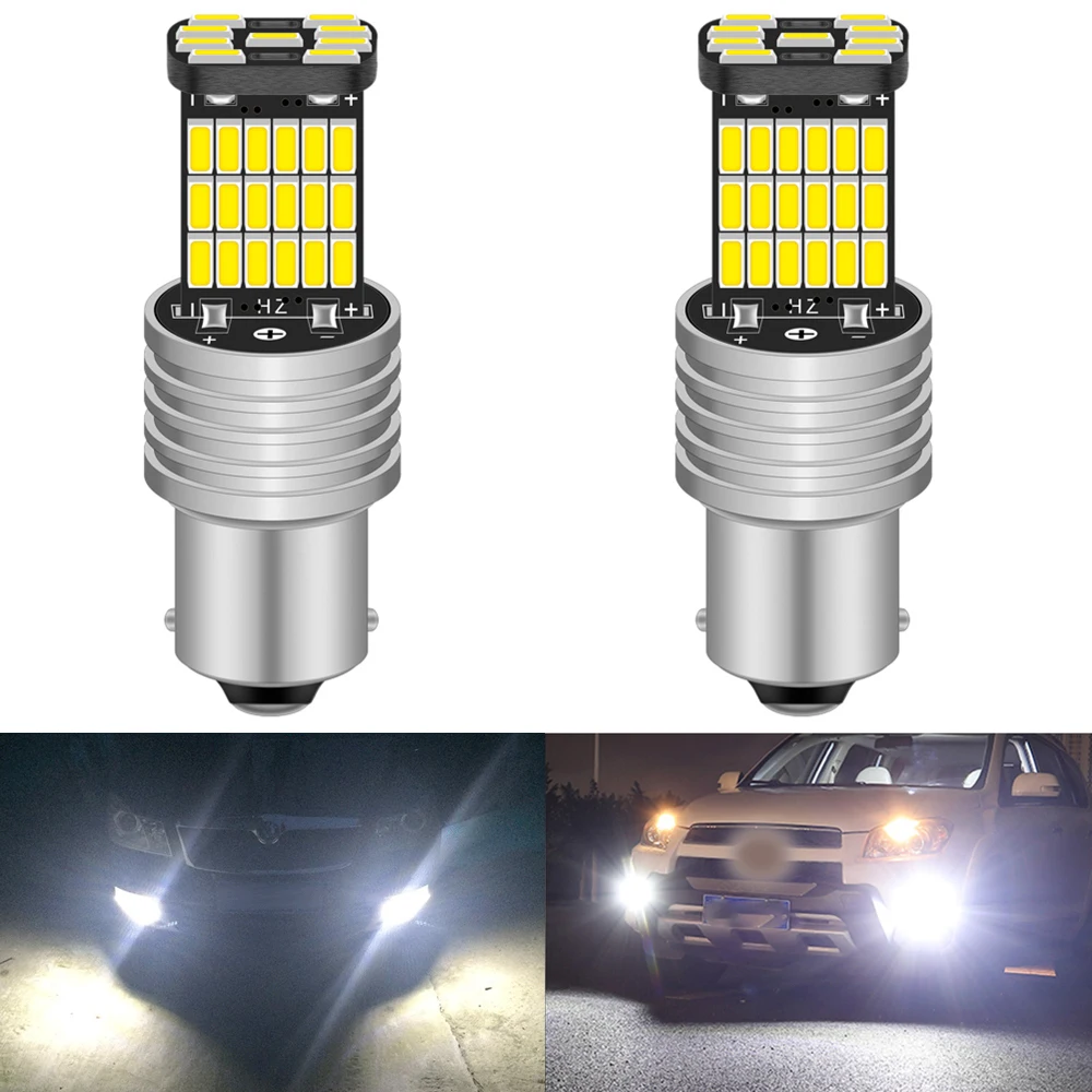 2 шт. Canbus без ошибок 1156 P21W BA15S 7506 S25 светодиодный ная лампа для Volkswagen VW MK6 дневные