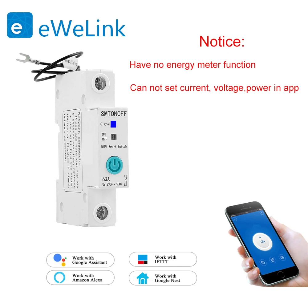 eWelink WiFi circuit breaker Smart din rail switch timer no meter remote control voice Alexa and google for Home | Обустройство дома