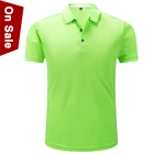 Бесплатная доставка, мужские футболки поло, мужские и женские летние короткие поло, женские топы, однотонные быстросохнущие футболки для бега, одежда для девочек и мальчиков, S-4XL