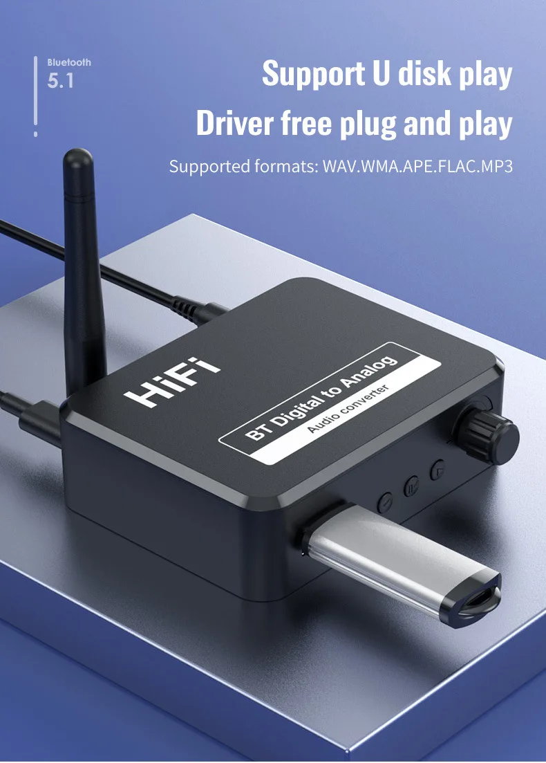 Приемник Bluetooth 5 1 цифровой оптоволоконный аналоговый аудиопреобразователь