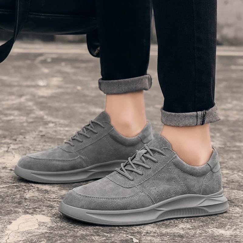 Новинка 2021 года Сезон весна-осень Повседневная замшевая обувь Мужская модная